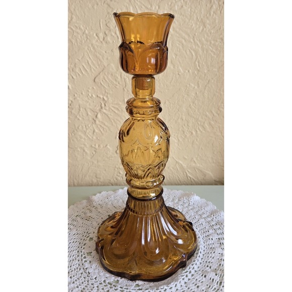 St. Julian Other - Rare‎ Amber Decanter St. Julian Wine Co. Victorian With Candle Holder 40's